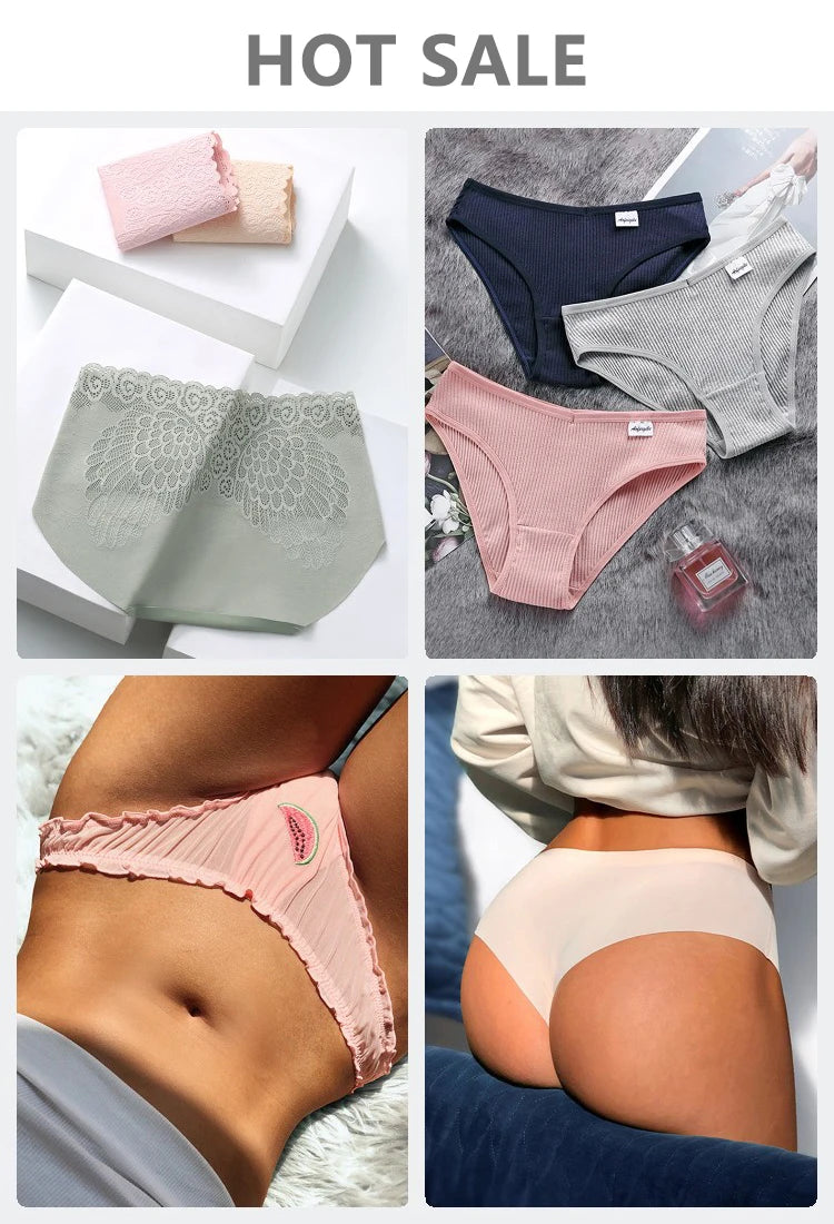 Sexy Panties For Women Underwear Lace Low-waist Solid Underpant Women's Lingerie Transparent Thong Hollow Out Female Briefs