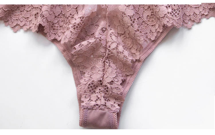 Sexy Panties For Women Underwear Lace Low-waist Solid Underpant Women's Lingerie Transparent Thong Hollow Out Female Briefs