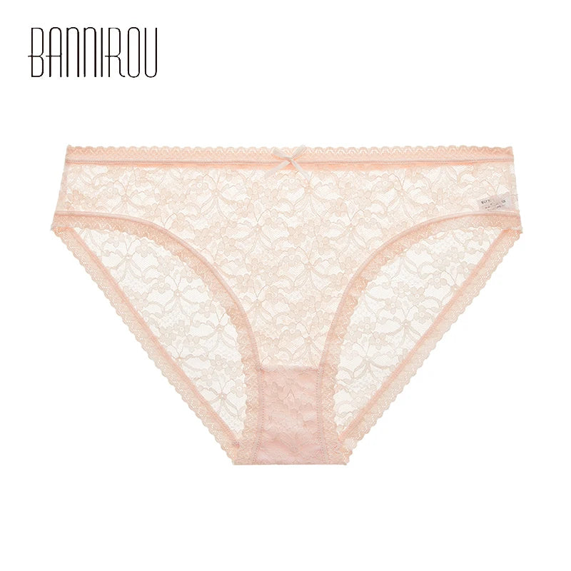 1Pcs Panties For Women Sexy Lace Transparent Female Briefs Low-rIse Underpants For Ladies Intimates Women's Underwear BANNIROU