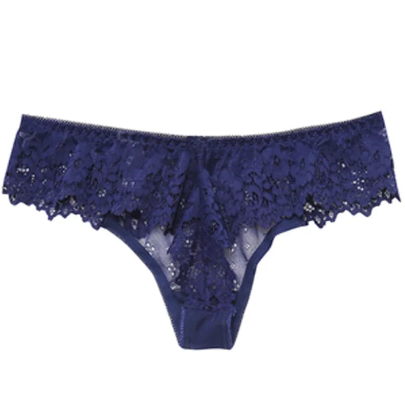 Sexy Panties For Women Underwear Lace Low-waist Solid Underpant Women's Lingerie Transparent Thong Hollow Out Female Briefs