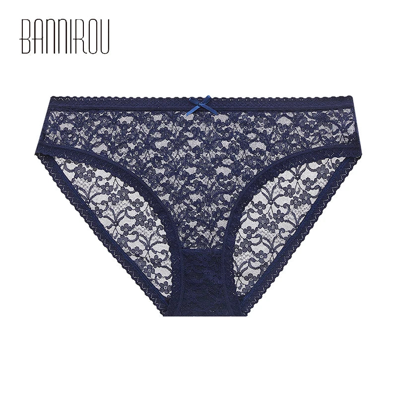 1Pcs Panties For Women Sexy Lace Transparent Female Briefs Low-rIse Underpants For Ladies Intimates Women's Underwear BANNIROU