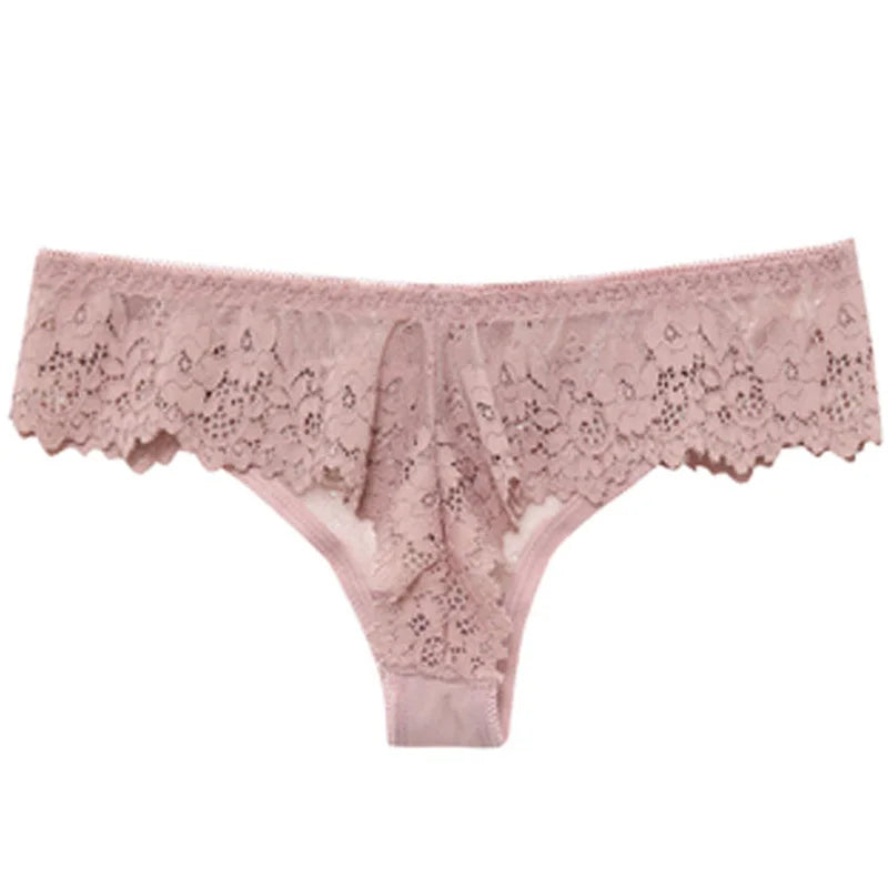 Sexy Panties For Women Underwear Lace Low-waist Solid Underpant Women's Lingerie Transparent Thong Hollow Out Female Briefs