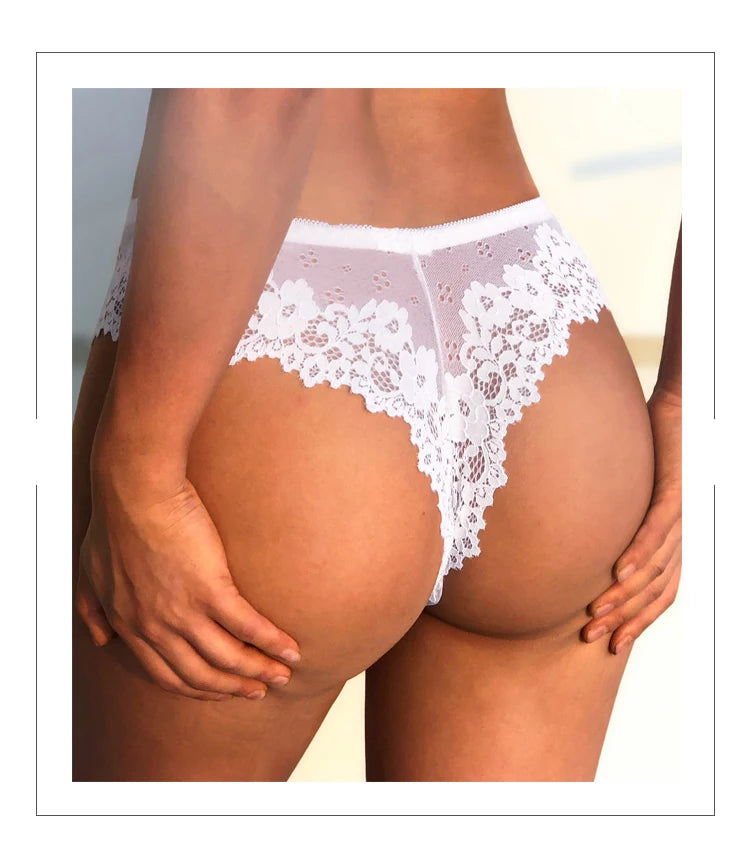 Sexy Panties For Women Underwear Lace Low-waist Solid Underpant Women's Lingerie Transparent Thong Hollow Out Female Briefs