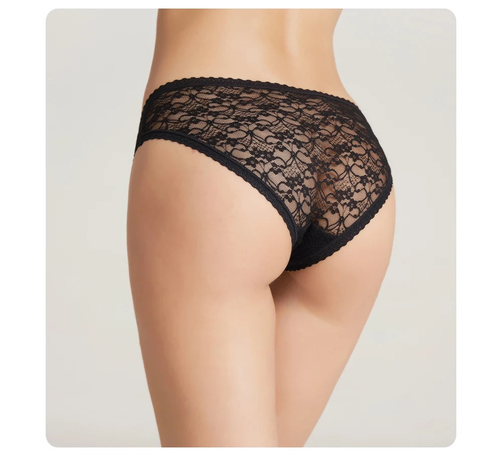 1Pcs Panties For Women Sexy Lace Transparent Female Briefs Low-rIse Underpants For Ladies Intimates Women's Underwear BANNIROU