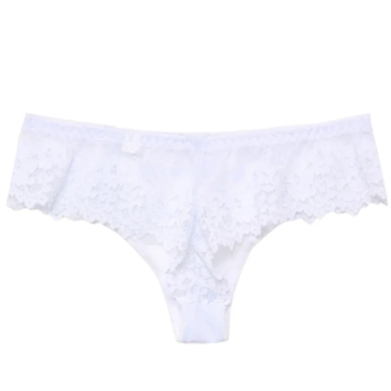 Sexy Panties For Women Underwear Lace Low-waist Solid Underpant Women's Lingerie Transparent Thong Hollow Out Female Briefs