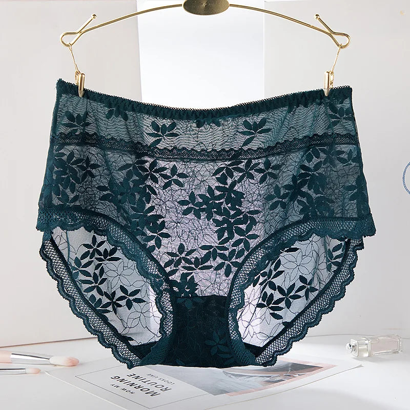 Sexy Lace Women Underwear High Waist Seamless Thin Female Panties High Elasticity Transparent Big Size for Plump Women Breifs