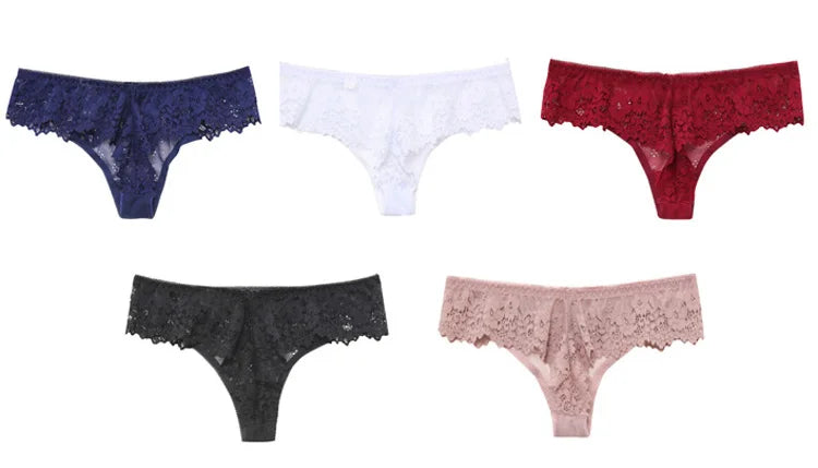 Sexy Panties For Women Underwear Lace Low-waist Solid Underpant Women's Lingerie Transparent Thong Hollow Out Female Briefs