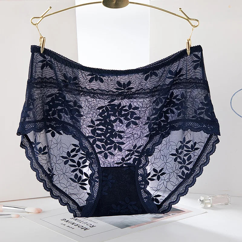 Sexy Lace Women Underwear High Waist Seamless Thin Female Panties High Elasticity Transparent Big Size for Plump Women Breifs