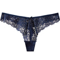 Thong Panty for Women Low Waist Lace Underwear Hollow Transparent T-pants