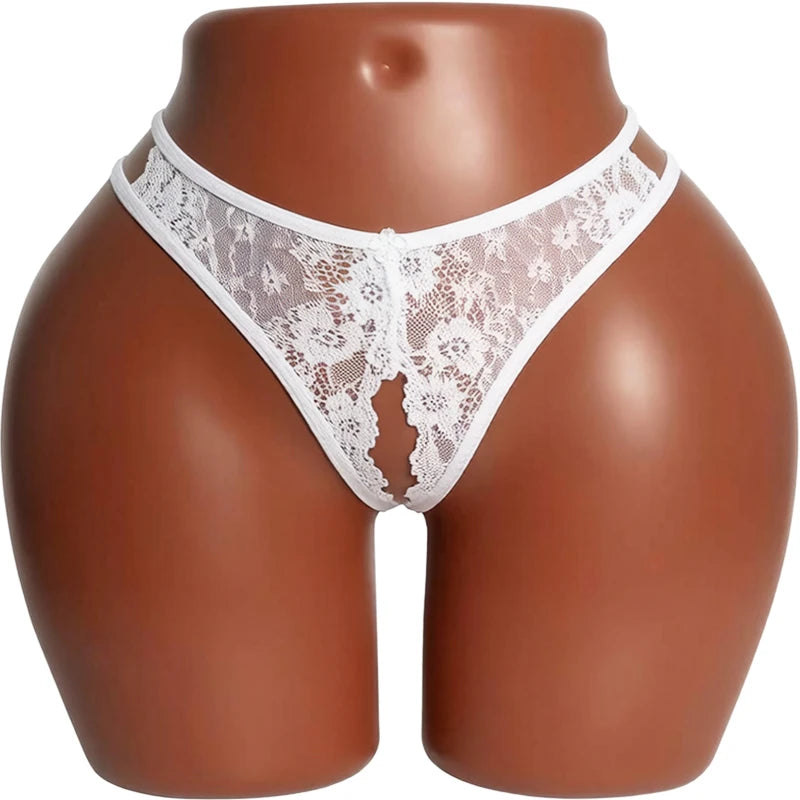 Intimates Sexy Panties For Women Low Rise Erotic Thong Open Hips Underwear Lace Can Be Inserted Into Briefs Crotchless Lingerie