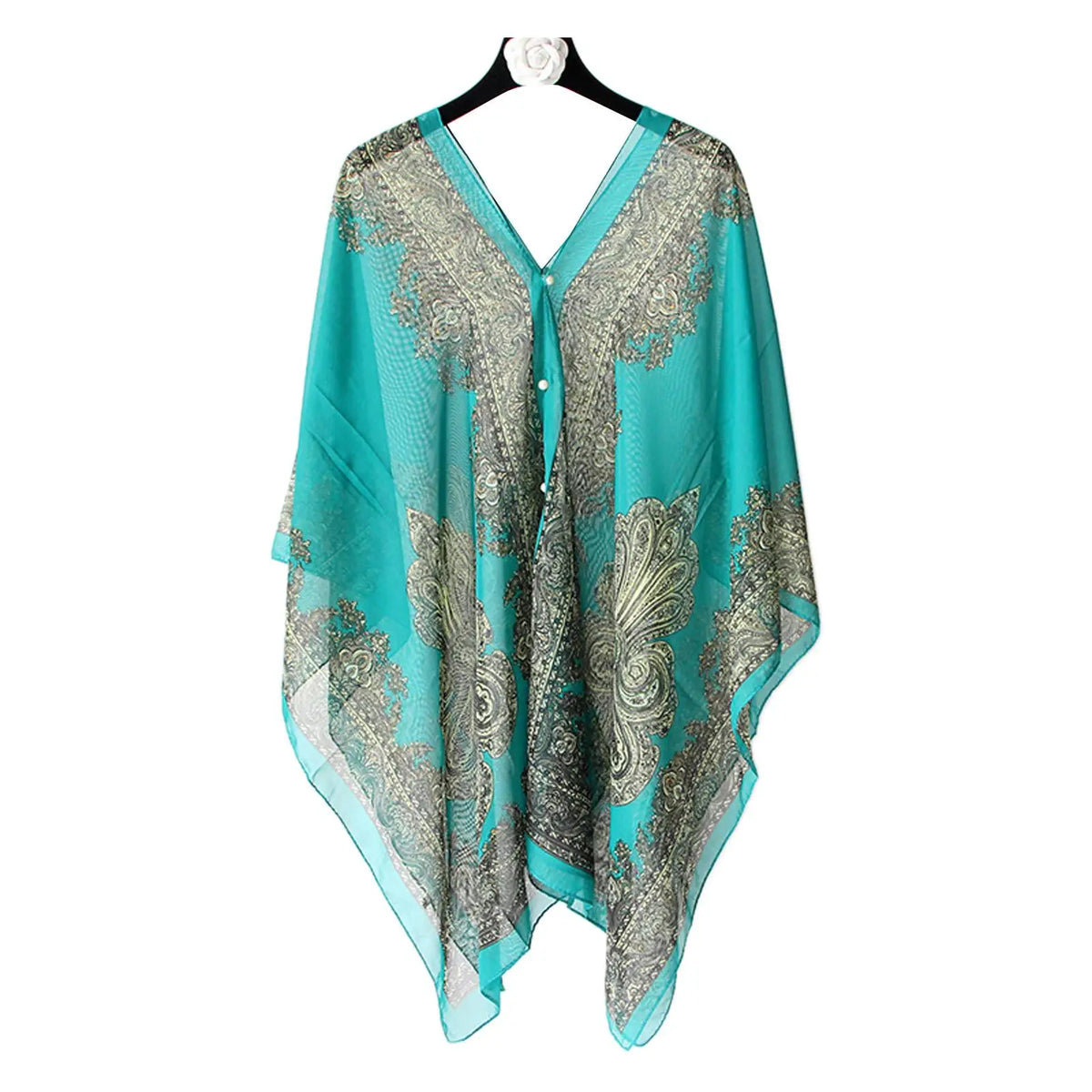 Woman Chiffon Blouse Fashion Women Scarf Shawl Printed Sunscreen Sun Protection Shawl Beach Shawl Soft Loose Bikini Cover Tops