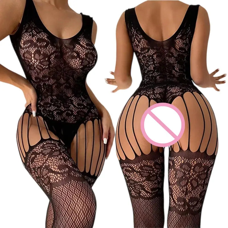 Sexy Clothes For Women Sexy Toysfor Woman Teddy Underwear Bodysuit Erotic Open Crotch Body Lingerie Fishnet Tight Porn Bondage