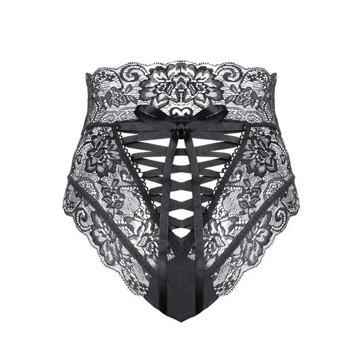 Underwear Women Panties Sexy Lingerie High Waist Lace Floral See Through Thongs G-strings Underpants Intimates Knickers Briefs