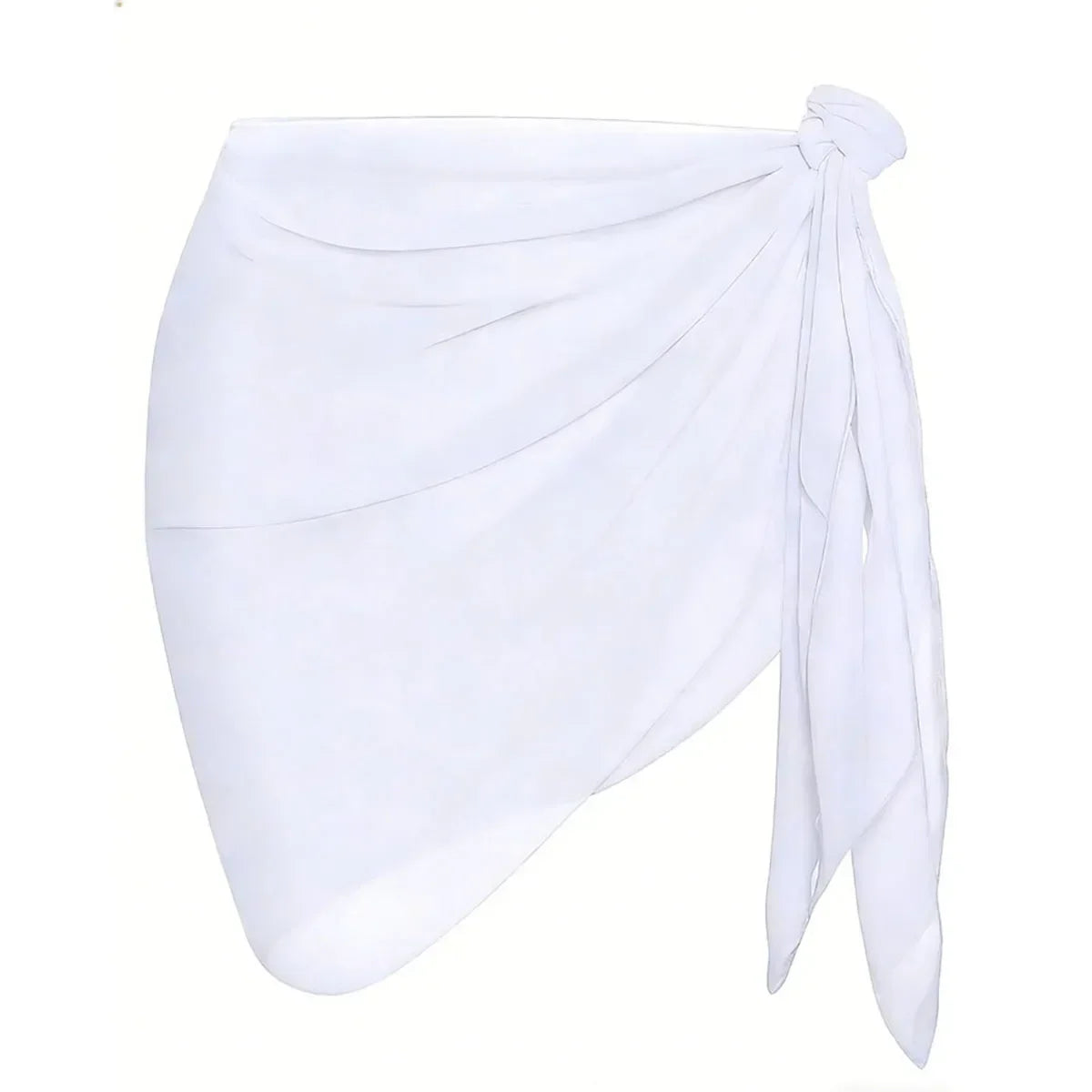 Women Summer Short Sarongs Swimsuit Coverups Beach Bikini Wrap Sheer Short Skirt Chiffon Scarf Cover Ups for Swimwear