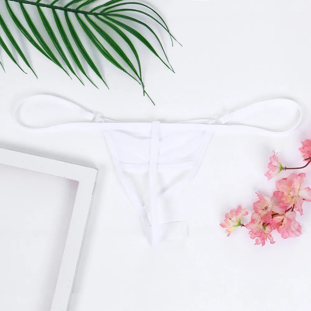 Women'S Panties Sexy Open Crotch Sexy Lingerie Transparent G-Strings Thongs Solid Underwear For Ladies Lace Pantys