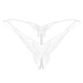 Womens Panties Sexy Lingerie Lace Sequins Embroidery Open Crotch Briefs Thong Transparent T Pants Underwear Ladies Pantys