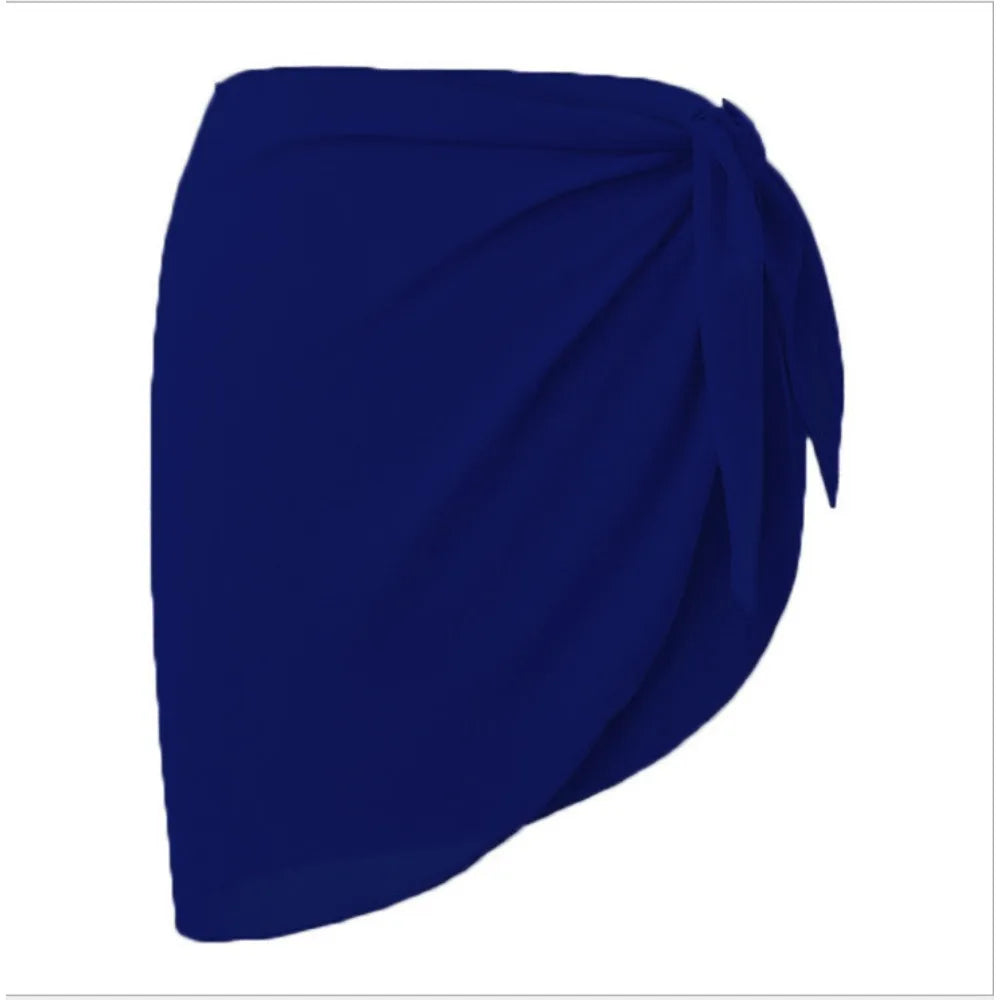 Waist Beach Cover Up - Women's Lightweight Chiffon Pareo Shawl (Bikini & Bottom NOT Included)