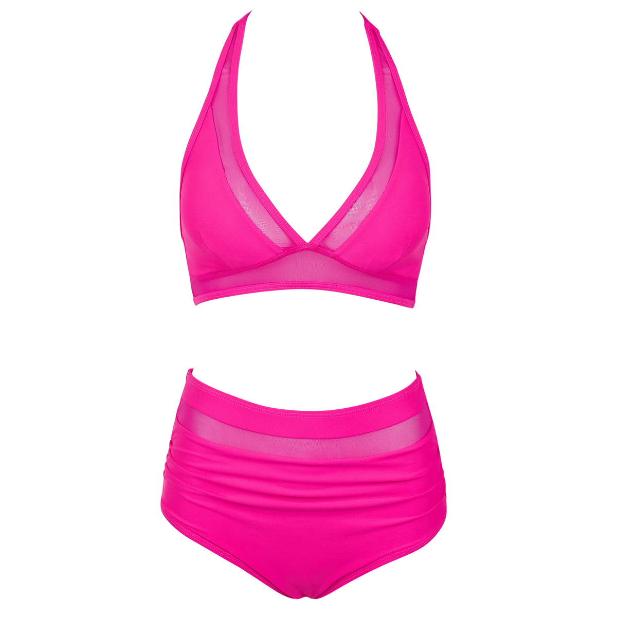 Women High Waist Bikini Set Two Piece Beachwear Summer Beach Vacation Swimwear Swimsuit Push Up Bathing Suits Female