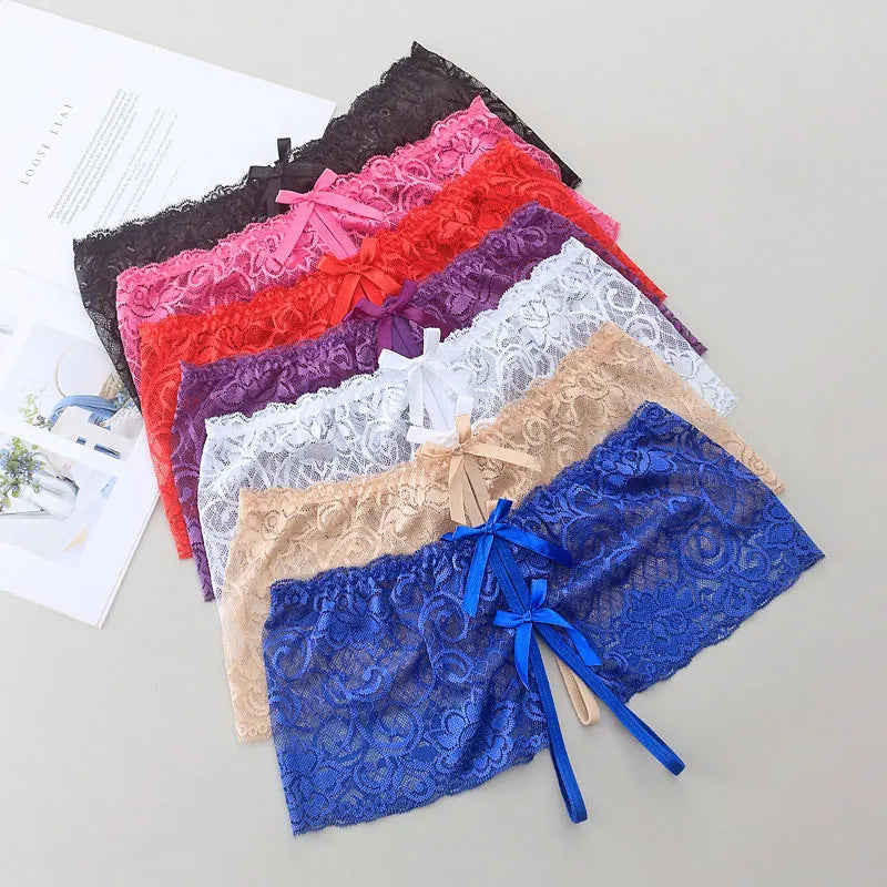 Sexy Lingerie Erotic Open Crotch Panties for Women Panties Lace Transparent Crotchless Underwear Underpants Lace Sexy G-String