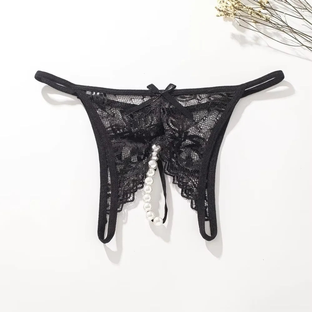 Intimates Sexy Panties For Women Low Rise Erotic Thong Open Hips Underwear Lace Can Be Inserted Into Briefs Crotchless Lingerie
