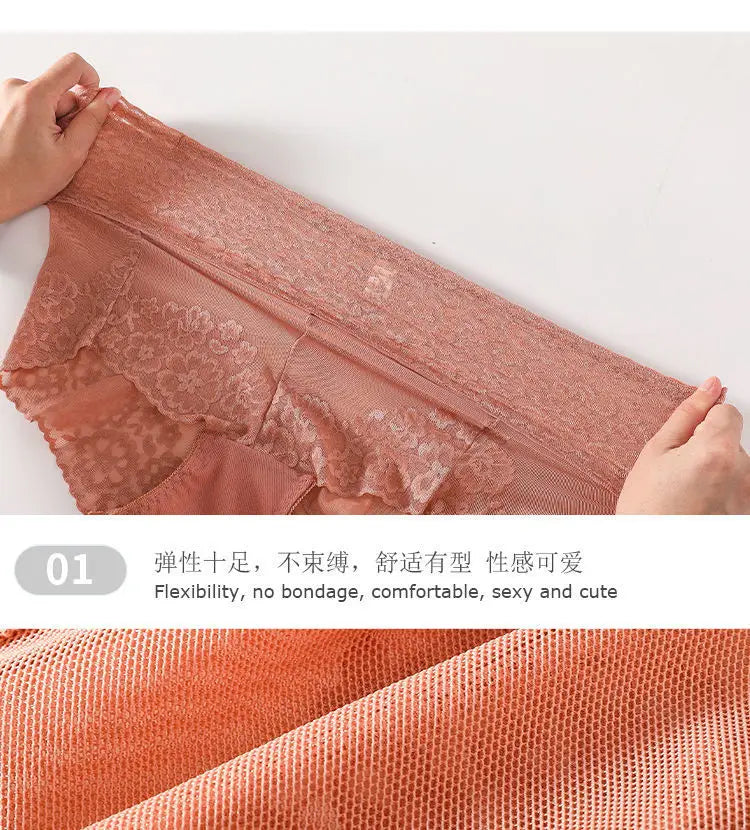 New Sexy Women Underwear High Quality Luxury Lace Ladies Panties Seamless  Female Briefs Lingerie Intimates Transparent
