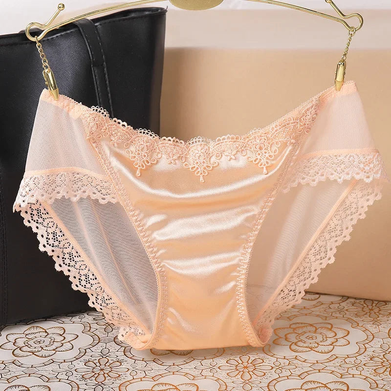 Women's Sexy Panties Seamless Cozy Lingerie Solid Ultra-thin Lace Underwear High Quality For Women Hollow Underpant Girl Panty