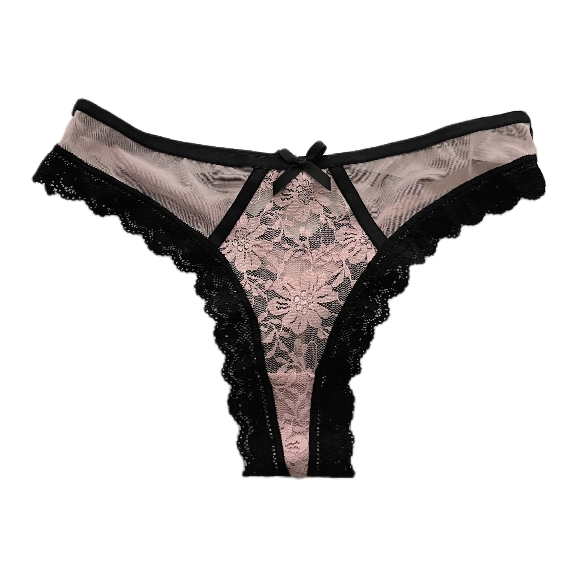 Sexy Lace Briefs Women’s Flower Embroidery Thong Spicy Girl Lace Transparent Underpants Thin Summer Hollow Out Panties
