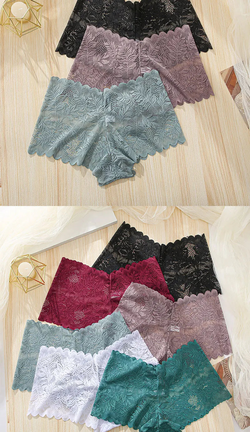 3Pcs Women Panties Sexy Lace Female Underpants Plus Size Underwear Large Size Lightweight Seamless Low Waist Briefs Breathable