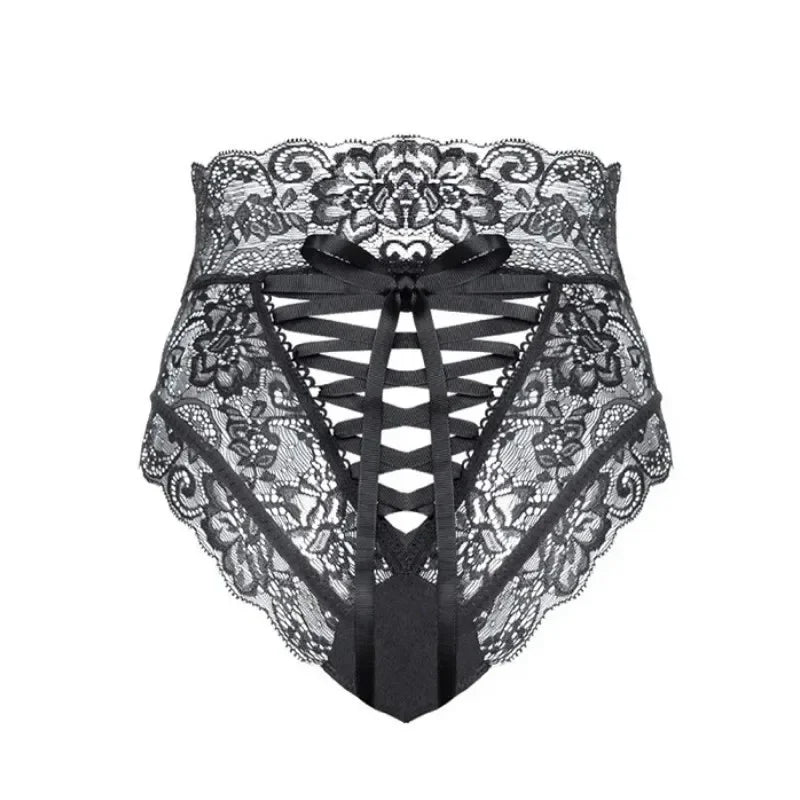 Lace Underwear Women Sexy Lingerie High Waist Panties Thongs Comfortable Seamless Hollow Out Underpants Knickers Briefs