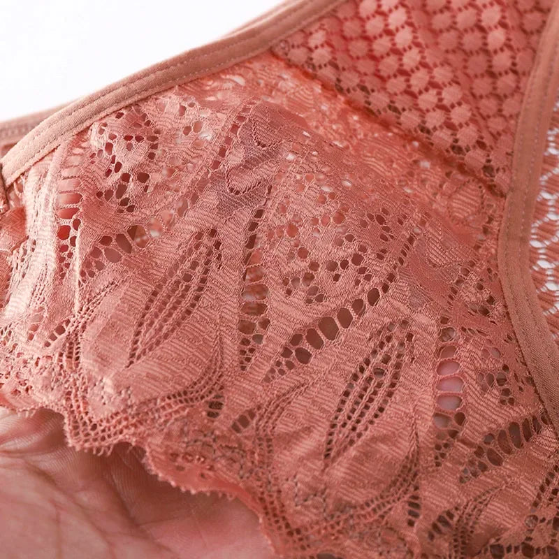 Women'S Sexy Lace Panties Underpants Transparent Mesh Hook Briefs Breathable Low Waist Seamless Underwear Lingerie For Ladies