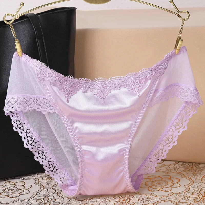 Women's Sexy Panties Seamless Cozy Lingerie Solid Ultra-thin Lace Underwear High Quality For Women Hollow Underpant Girl Panty
