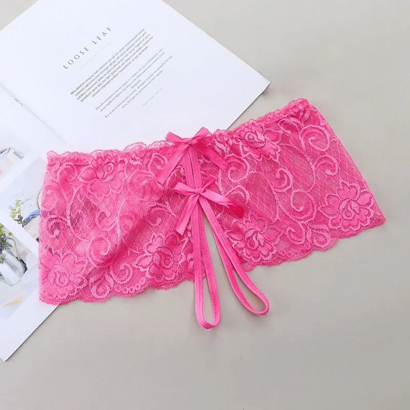 Sexy Lingerie Erotic Open Crotch Panties for Women Panties Lace Transparent Crotchless Underwear Underpants Lace Sexy G-String