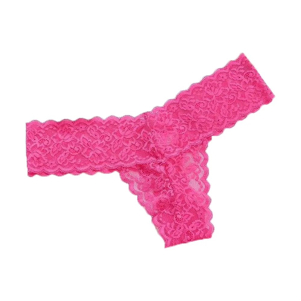 Sweet Low Waist Lace Seamless Panties Thong Bow Underwear for Women Transparent Cotton Crotch Mesh Lace Briefs Lady