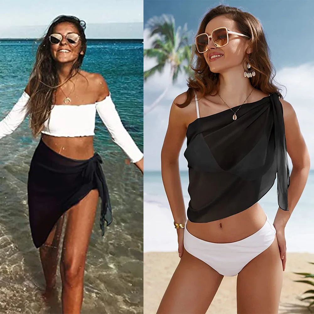 Women's Swimsuit Cover Up Mesh Cover Up Dress Short Sleeve Bathing Suit Coverup Summer Beach Dress