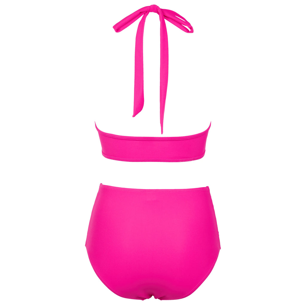 Women High Waist Bikini Set Two Piece Beachwear Summer Beach Vacation Swimwear Swimsuit Push Up Bathing Suits Female