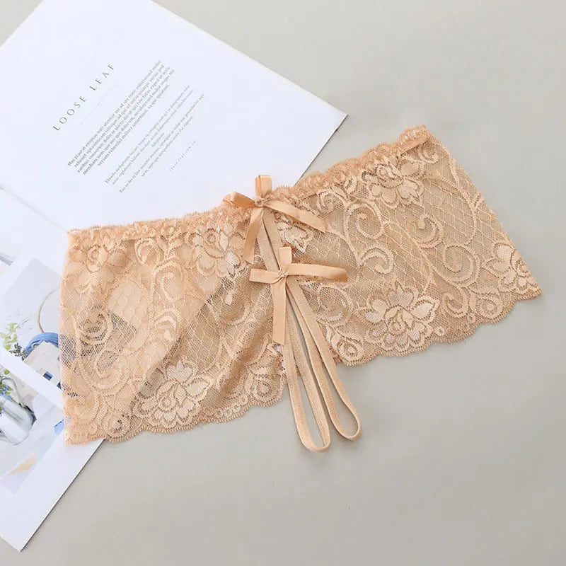 Sexy Lingerie Erotic Open Crotch Panties for Women Panties Lace Transparent Crotchless Underwear Underpants Lace Sexy G-String
