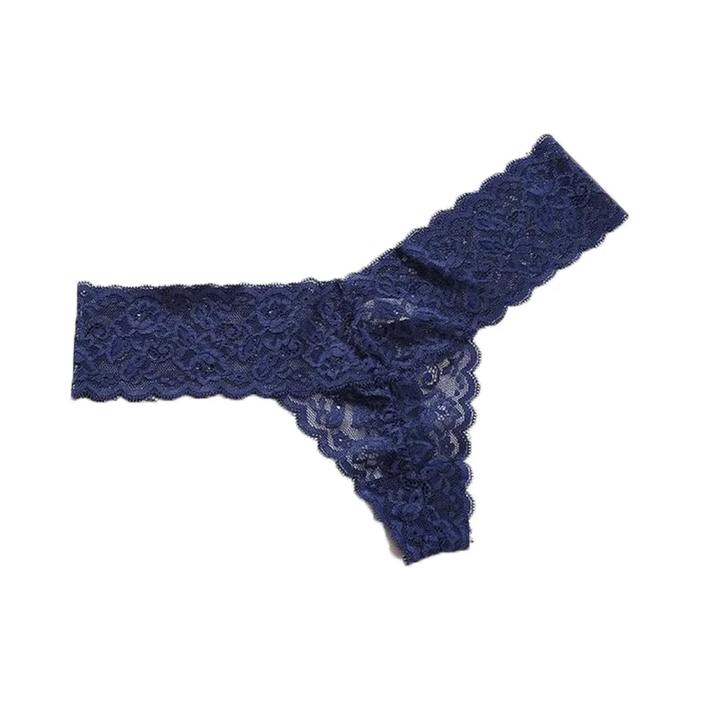 Sweet Low Waist Lace Seamless Panties Thong Bow Underwear for Women Transparent Cotton Crotch Mesh Lace Briefs Lady