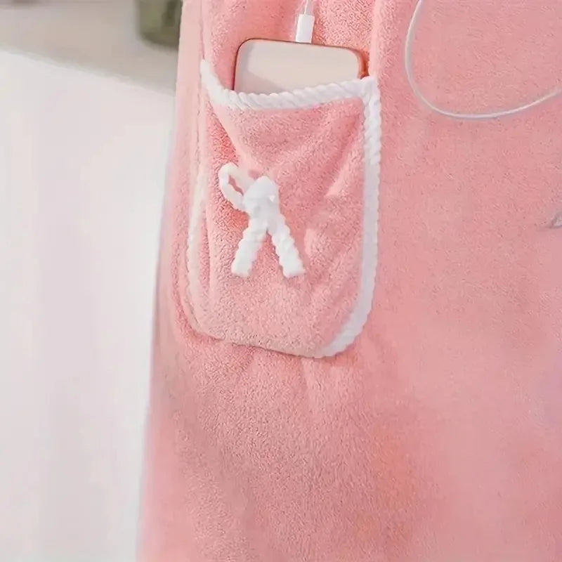Womens Fast Drying Bath Towel 135x80cm Wearable Beach Spa Shower Gym Towel Girls Clothing Wash Robe