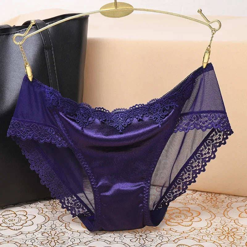 Women's Sexy Panties Seamless Cozy Lingerie Solid Ultra-thin Lace Underwear High Quality For Women Hollow Underpant Girl Panty