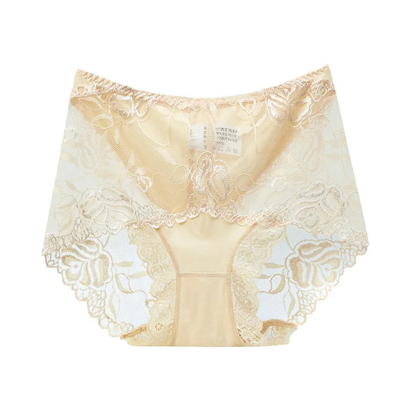 Sexy Lace Panties Women's Underwear   Female Underpants    Comfy  Elegant Briefs Transparent  Light Breathable   Lingerie