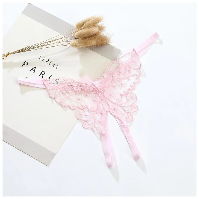 Women Sexy Lingerie Thong Open Panties Crotch Lace T-back Bow Underwear Crotchless Pants Open Back Underpants Briefs