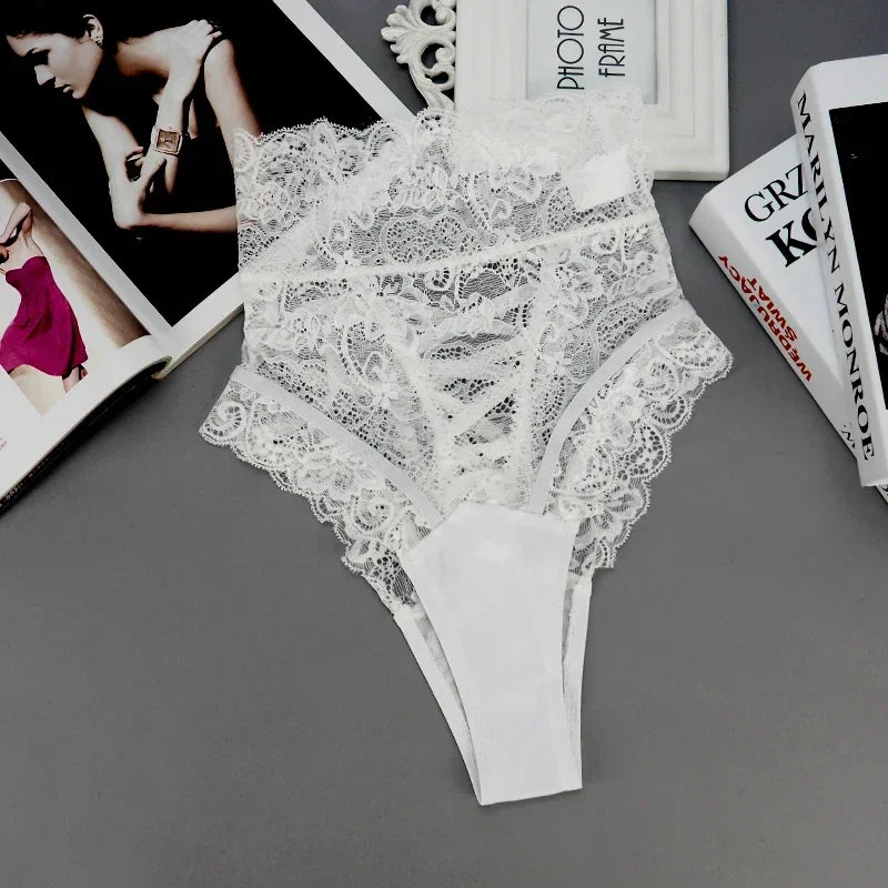 Lace Underwear Women Sexy Lingerie High Waist Panties Thongs Comfortable Seamless Hollow Out Underpants Knickers Briefs