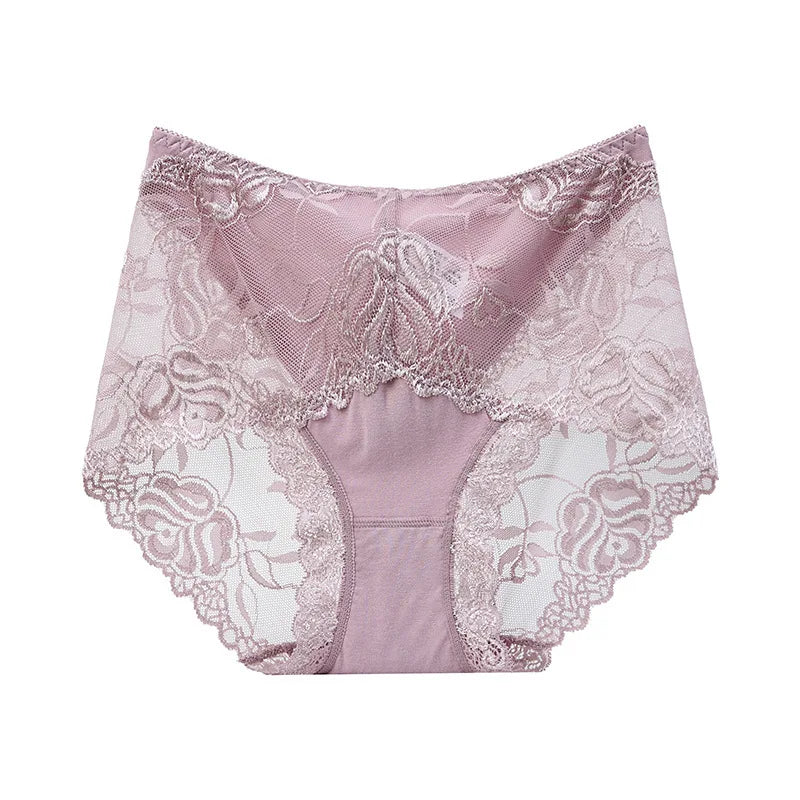 Sexy Lace Panties Women's Underwear   Female Underpants    Comfy  Elegant Briefs Transparent  Light Breathable   Lingerie