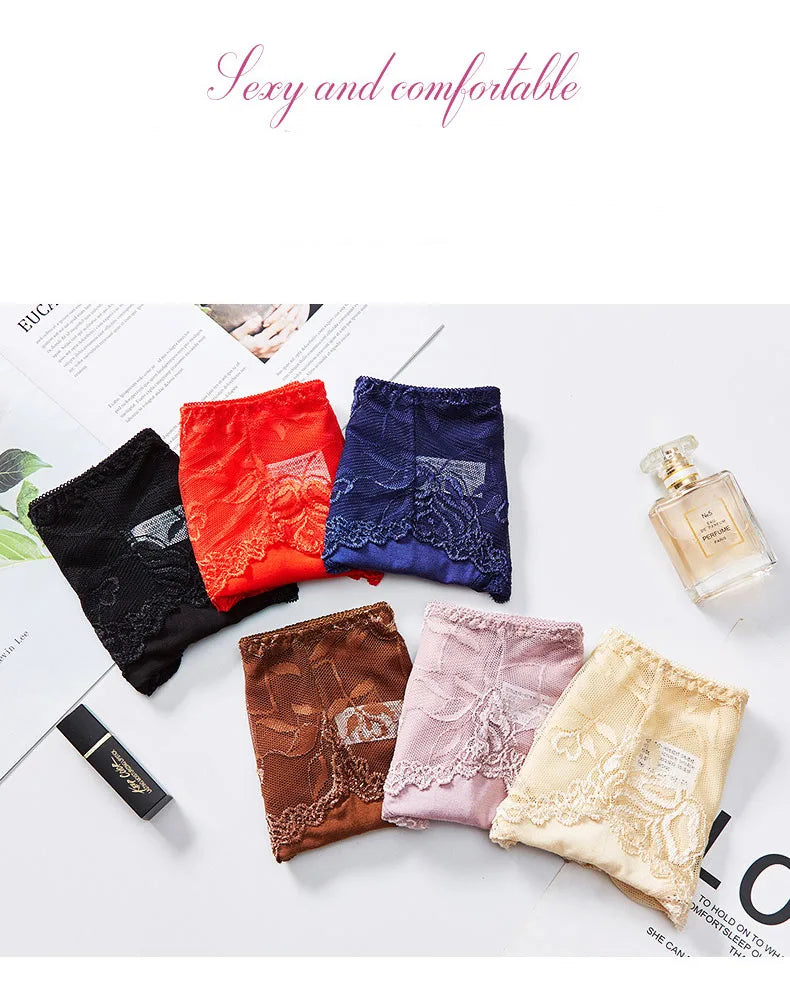 Sexy Lace Panties Women's Underwear   Female Underpants    Comfy  Elegant Briefs Transparent  Light Breathable   Lingerie