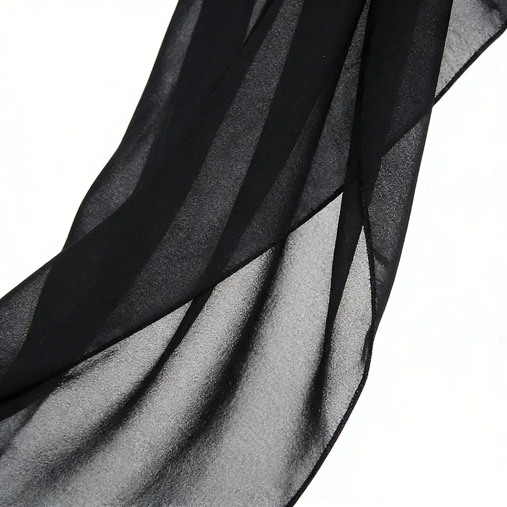 Women Summer Short Sarongs Swimsuit Coverups Beach Bikini Wrap Sheer Short Skirt Chiffon Scarf Cover Ups for Swimwear