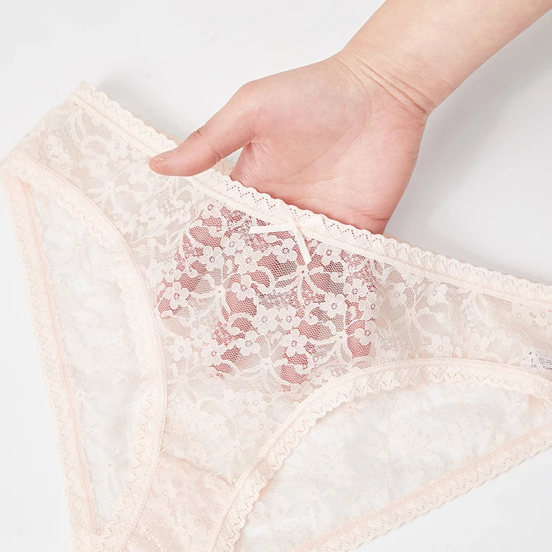 1Pcs Panties For Women Sexy Lace Transparent Female Briefs Low-rIse Underpants For Ladies Intimates Women's Underwear BANNIROU