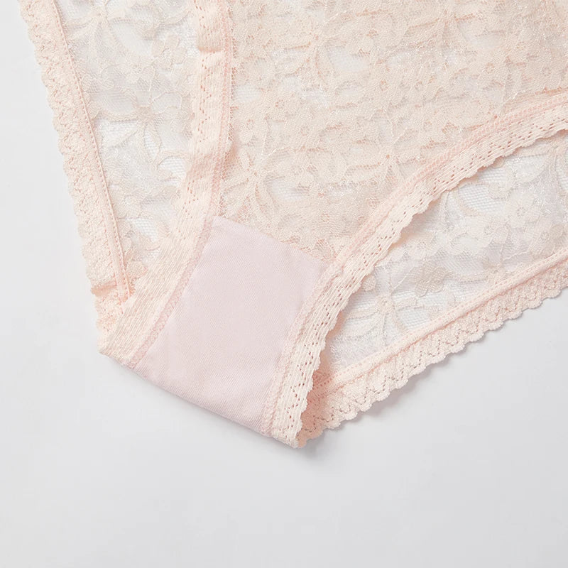 1Pcs Panties For Women Sexy Lace Transparent Female Briefs Low-rIse Underpants For Ladies Intimates Women's Underwear BANNIROU