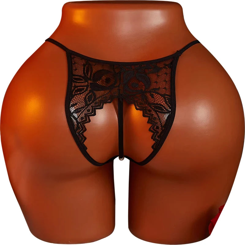 Intimates Sexy Panties For Women Low Rise Erotic Thong Open Hips Underwear Lace Can Be Inserted Into Briefs Crotchless Lingerie