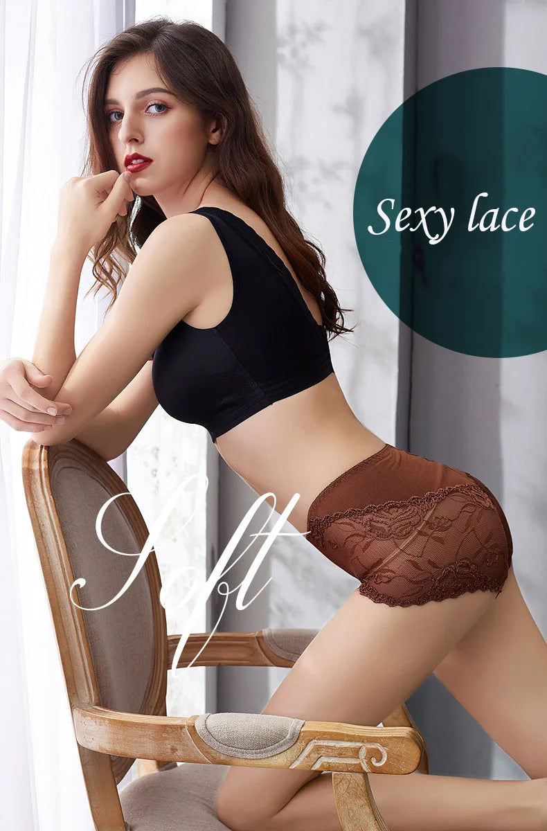 Sexy Lace Panties Women's Underwear   Female Underpants    Comfy  Elegant Briefs Transparent  Light Breathable   Lingerie