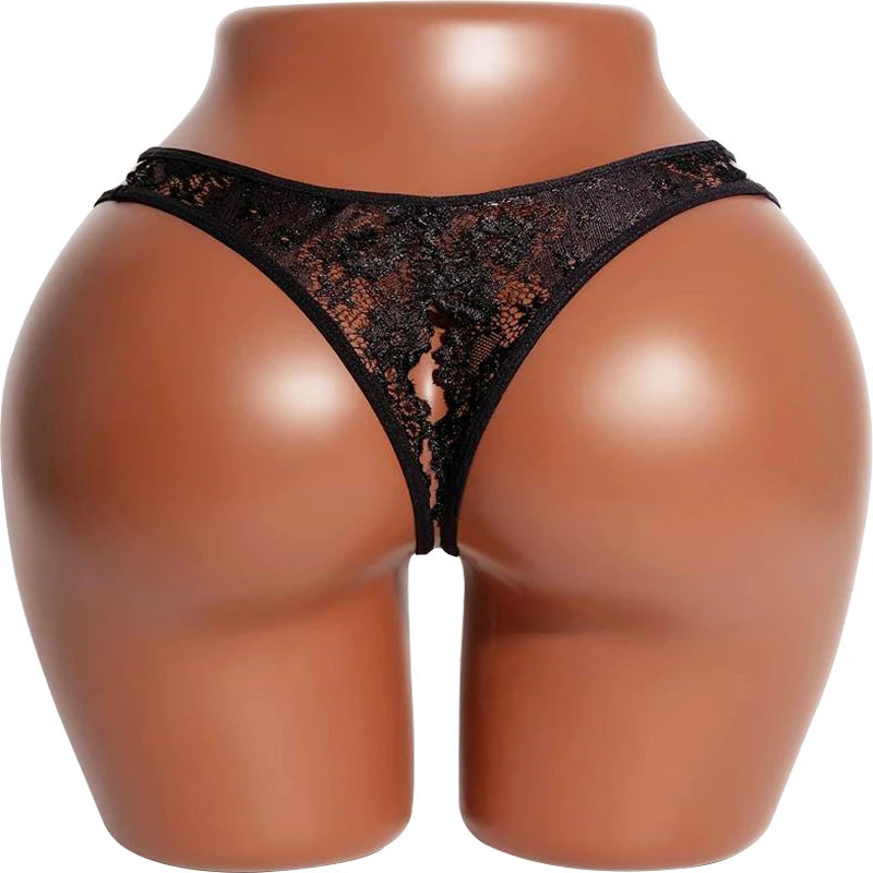 Intimates Sexy Panties For Women Low Rise Erotic Thong Open Hips Underwear Lace Can Be Inserted Into Briefs Crotchless Lingerie